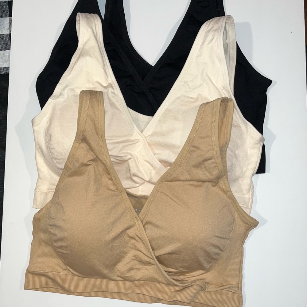 Set of 3 Cross Front Nursing Bras Size 2X
